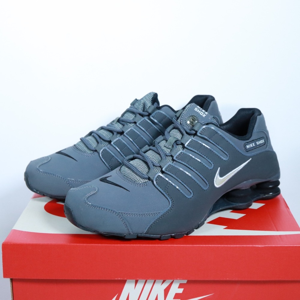 Nike Shox NZ Shoes Dark Grey Metallic Iron Ore 378341-059 Men's NEW
